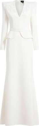 Jenny Packham Night Flowering maxi-jurk met kralen - Wit