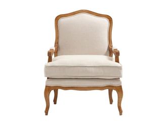 VENTE-UNIQUE.COM Sill&oacute;n cl&aacute;sico lino beige