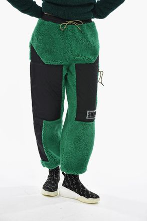 Stella McCartney Pantaloni KARA in Pile con Elastico in Vita e Tasca Oversize Stella McCartney