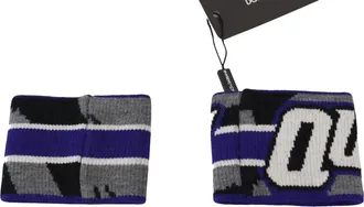 Dolce & Gabbana Logo-Intarsia Wool Wristband - Purple