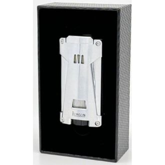 OEM Encendedor De Chorro Ronson Hurricane Rgl119 Cromado Satinado De 3 Chorros Con Perforador