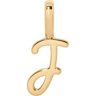 Made by Mary Script Initial Charm Gold Vermeil in Gold Vermeil Initial J at Nordstrom