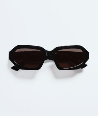 Bottega Veneta Classic Oval Sunglasses - Black - Unisex - U