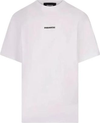 Dsquared2 Cotton Crew-Neck T-Shirt - Heren - T-shirts - Wit - S - Katoen - Tops