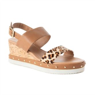 Myraswim Womens Day Dreamer Wedge Sandal In Cheetah/brown