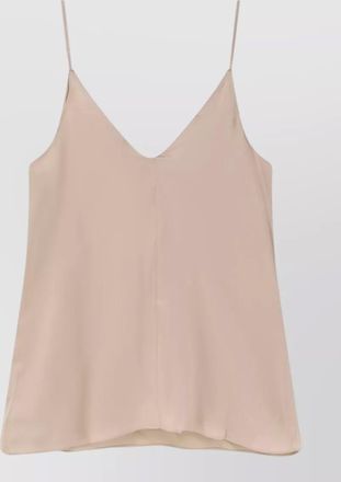 Brunello Cucinelli silk v-neck sleeveless top