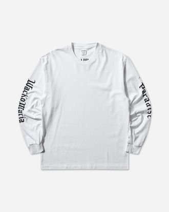 Wacko Maria Men s Washed Heavy Weight Longsleeve T-Shirt (Type-1) White
