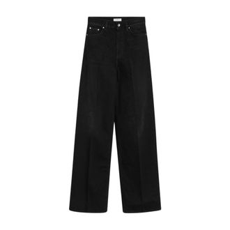 Toteme Wide Leg Denim Jeans - Dames - Jeans - Zwart - Maat: W25 Denim