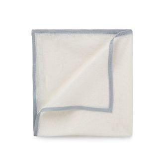 BOSS Knitted pocket square in Italian-made silk