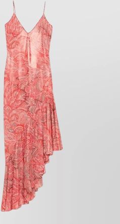 Etro paisley maxi dress asymmetric hem spaghetti straps
