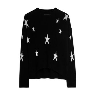 Zadig&Voltaire Printed Cashmere Jumper - female - Zadig & Voltaire - Cashmere Knitwear - Black - XS - Knitwear