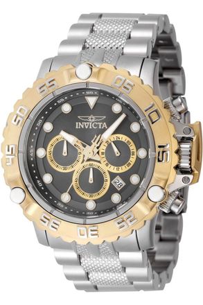 Invicta Subaqua - Poseidon 47182 Heren Horloge - Quartz Uurwerk - Roestvrij Staal met grijze Wijzerplaat - 55mm