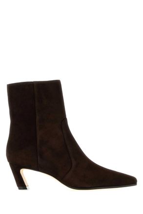 Stuart Weitzman Dark Brown Suede Ankle Boots