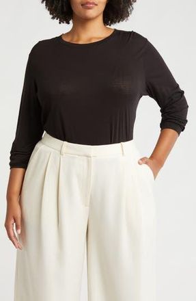 Vince Essential Long Sleeve T-Shirt in Black at Nordstrom Rack, Size Xx-Large