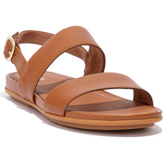 FitFlop Gracie Leather Back Strap Sandals in Light Tan at Nordstrom, Size 7.5