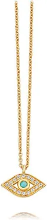 Astley Clarke Evil Eye Biography Pendant Necklace in Yellow Gold at Nordstrom, Size 18