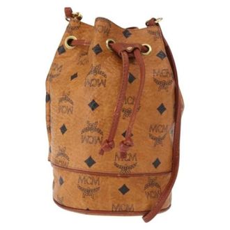 MCM Bolso de hombro de pl&aacute;stico Pre-owned - Pre-owned - Mujer - Marr&oacute;n - ONE SIZE