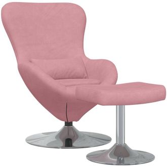 vidaXL Vidaxl - Sill&oacute;n Huevo 2 Pcs Rosa 63 X 73 X 90 Cm Terciopelo