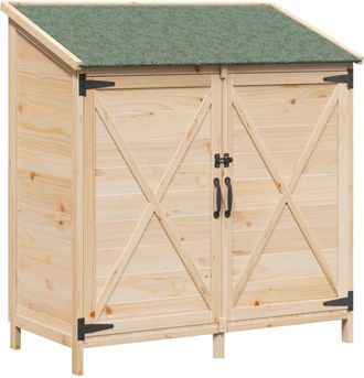 vidaXL Cobertizo De Jard&iacute;n Natural 106 X 56 X 113,5 Cm Vidaxl