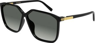 Valentino Vg 0025S Zonnebril - Dames - Zonnebrillen - Zwart - 59 MM - Accessoires