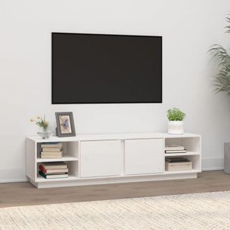 vidaXL TV Cabinet White 156x40x40 cm Solid Wood Pine vidaXL