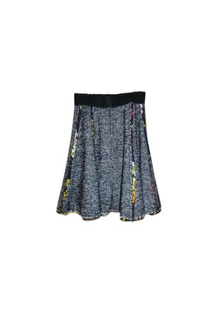Dolce & Gabbana Floral Trimmed Tweed Skirt Size XXS