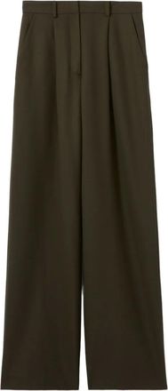 Claudie Pierlot Pantaloni sartoriali con pieghe - Verde