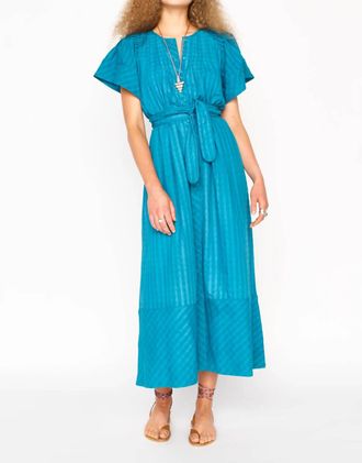 Mirth Womens Vienna Pintuck Dress In Azure Dobby