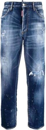 Dsquared2 Cotton Boyfriend Jeans - Dames - Slim Fit Jeans - Blauw - M - Katoen - Jeans