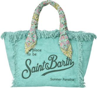 MC2 Saint Barth Spacious Textured Tote Bag with Fringed Edges