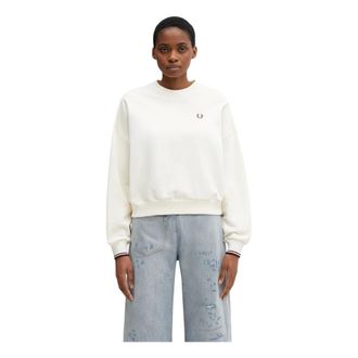 Fred Perry Dames, Sweatshirts & Hoodies, Beige, Maat: L