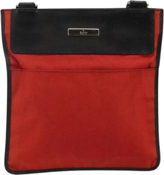 Gucci Pre-owned Vintage Cross Body Bag - unisex - Vintage Schoudertas - Rood - ONE Size - Nylon - Vintage