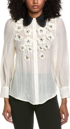 Beulah Floral Accent Blouse