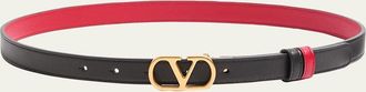 Valentino Garavani Reversible VLogo Signature Leather Belt