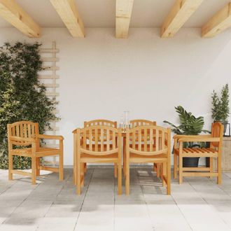 vidaXL Furniture Limited - Sillas De Jard&iacute;n 6 Uds Madera Maciza De Teca