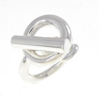 Herm&egrave;s Silver Silver 925 Band Ring (Pre-Owned)