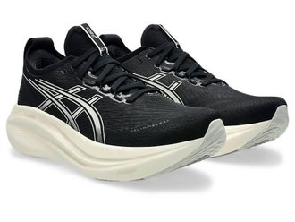 Asics Mens Gel-Nimbus 27 Running Shoes In Black/grey