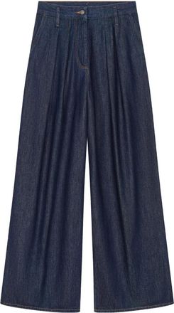 Dries Van Noten Pila Wide Leg Jeans - Dames - Loose Fit Jeans - Blauw - S - Katoen - Jeans