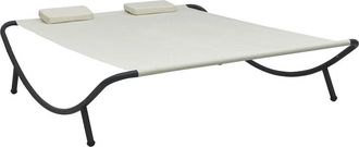 vidaXL Outdoor Lounge Bed Fabric Cream, 48074