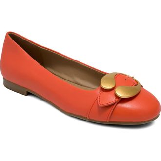 Aerosoles Paradise Buckle Flat in Orange at Nordstrom, Size 9.5