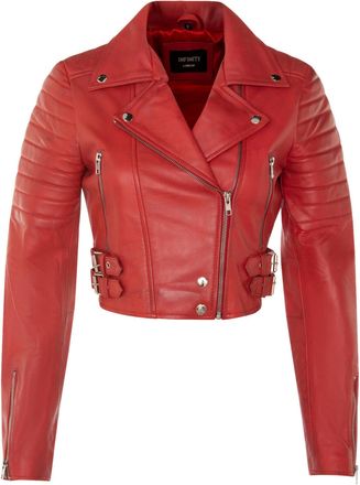 Infinity Leather Womens Brando Cropped Leather Jacket-Longtown