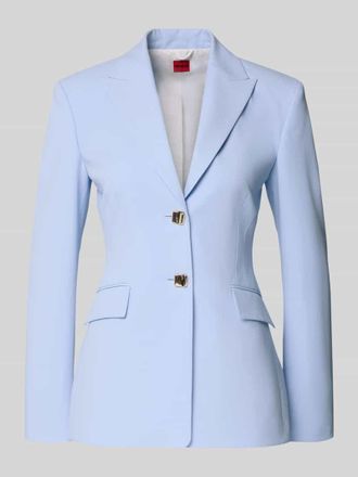 HUGO BOSS Regular Fit Blazer mit Zierkn&ouml;pfe Modell ASMALLA in Hellblau, Gr&ouml;&szlig;e 32