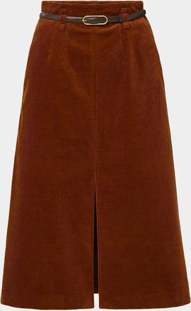 Veronica Beard Alexie Corduroy Midi Skirt