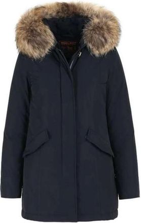 Woolrich Luxe Arctic Parka met Afneembare Bontkraag - Dames - Winterjassen - Blauw - L - Polyester - Jassen