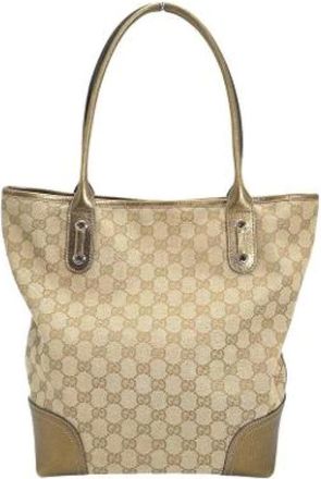 Gucci Pre-owned Canvas gucci-bags - Dames - Vintage Schoudertas - Beige - ONE Size - Vintage