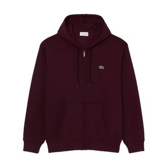 Lacoste Fleece Hoodie - Heren - Sweatshirts & Hoodies - Rood - Maat: M Fleece