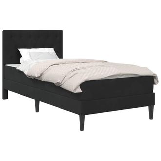 vidaXL Estructura De Cama Con Colch&oacute;n Negro 100 X 200 Cm Terciopelo Vidaxl