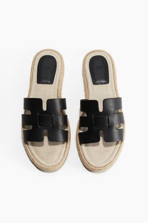 H&M Espadrille-Sandalen - Schwarz