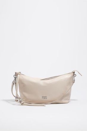 Bimba & Lola Medium Leather Trapecio Bag in Ivory at Nordstrom