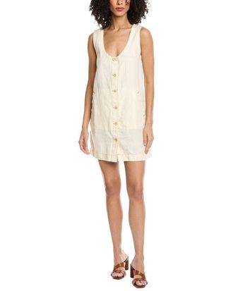 Faherty Linen-Blend Denim Malibu Mini Dress